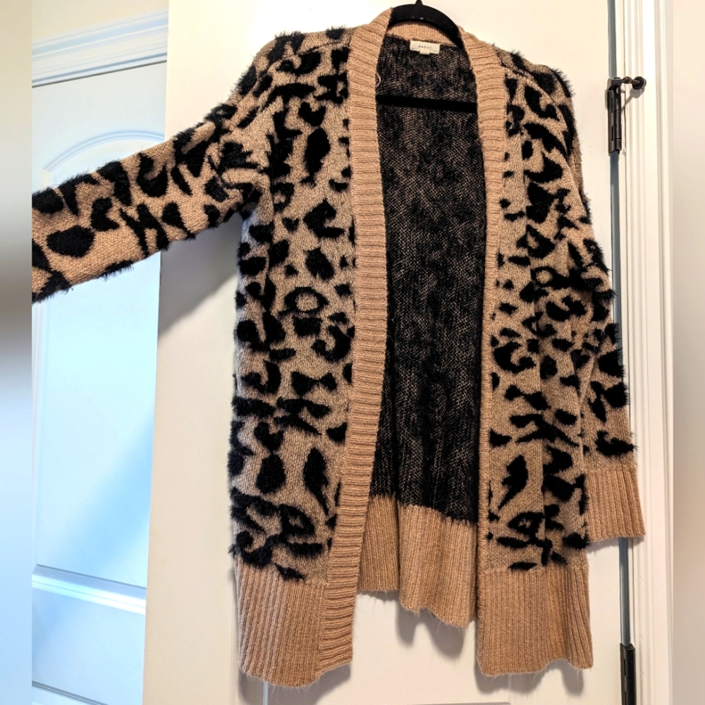 Leopard print cardigan size small
